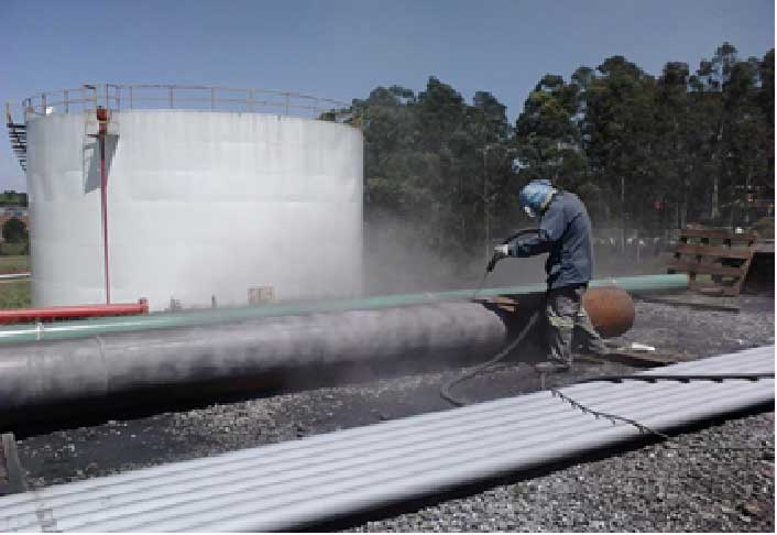 Serviços de jateamento e pintura industrial